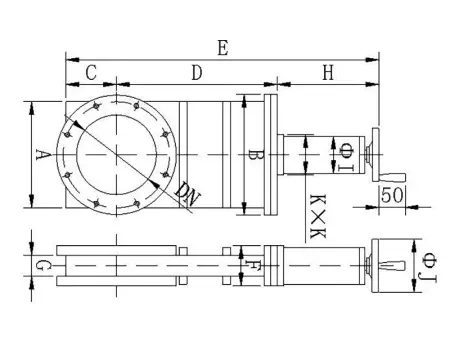 Шиберный затвор высоковакуумный. Пневматический Фланец CF160 нержавеющая сталь.