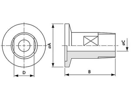 Адаптер KF50 на внешнюю резьбу 2 PT