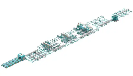 Многоканальная поточная линия горизонтальной сварки