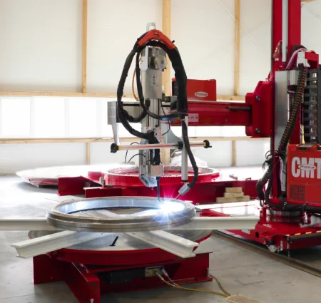 Наплавка деталей с большими диаметрами до 8000мм на автоматизированной установке FOW