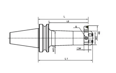 Черновая расточная головка BT40-BSB 72-225