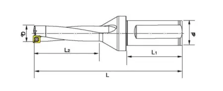 Корпусное сверло (пятиудлиненное) C32-SP33-165L