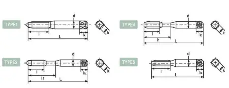 Метчик с прямой канавкой DLHTU243