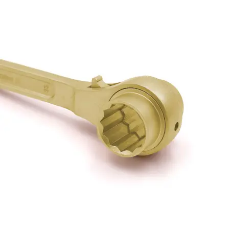 Ключ 12-гранный накидной с трещоткой искробезопасный AL180A-2730