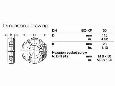 Хомут трехсекционный KF50 усиленный