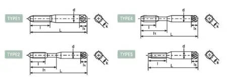 Метчик заостренный со спиральными канавками DLPOT262