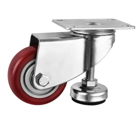 Колесо поворотное с упором D75 мм, с платформой, ALF-W-D75L