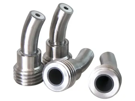 Сопло пескоструйное загнутое 45°Вентури SandBlue CVBC-8, карбид бора, 8х120