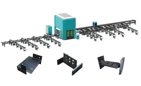 Автоматический лазерный станок для обработки балок