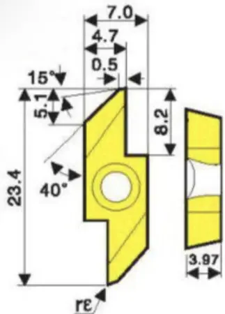 Твердосплавная сменная пластина ABW-15R4005M
