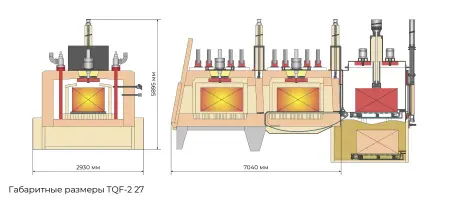 TQF-2-27 Универсальная атмосферная печь с закалочным баком
