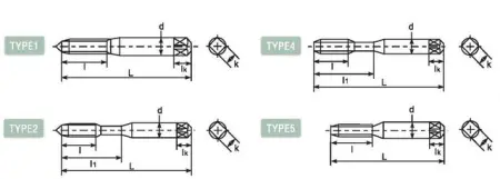 Метчик с прямой канавкой с левой резьбой DLLH-POT141