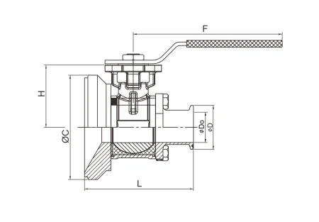 Шаровой кран донный (размер 1,5")