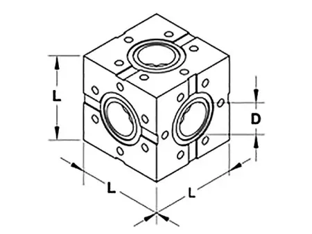 Куб 6-ти фланцевый CF160