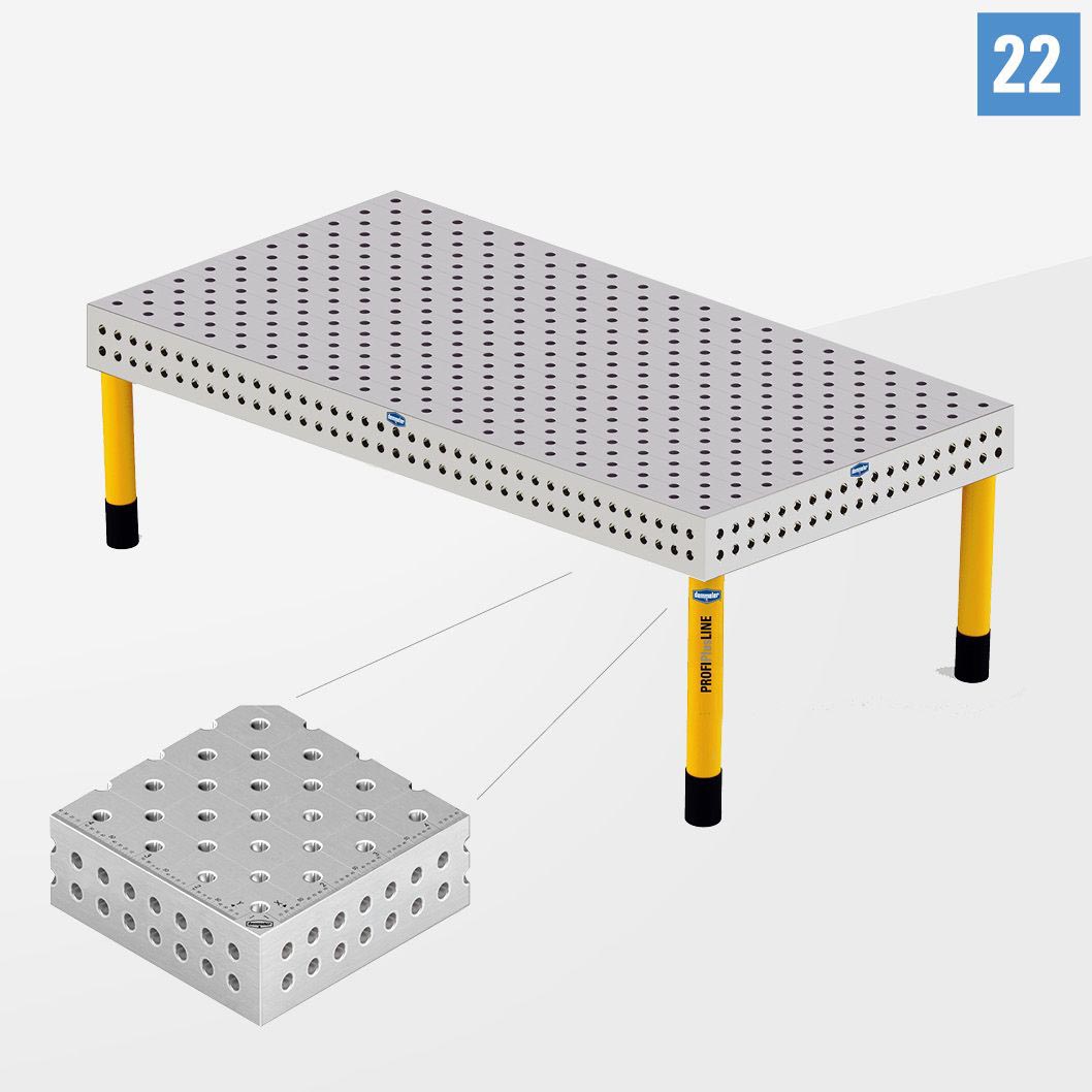 PROFIPlusLINE PL 3D table 22 2000х1000 Стандартное исполнение Со стандартными опорами PL22-01002-001
