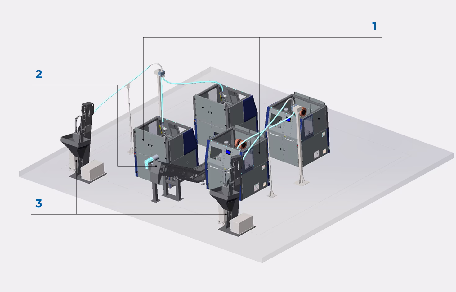 Состав автоматической линии двухдуговой наплавки для производства снарядов