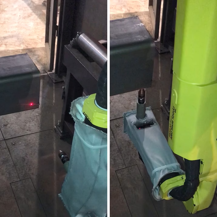 Точечная лазерная система поиска реза в комплексе роботизированной резки строительных конструкций