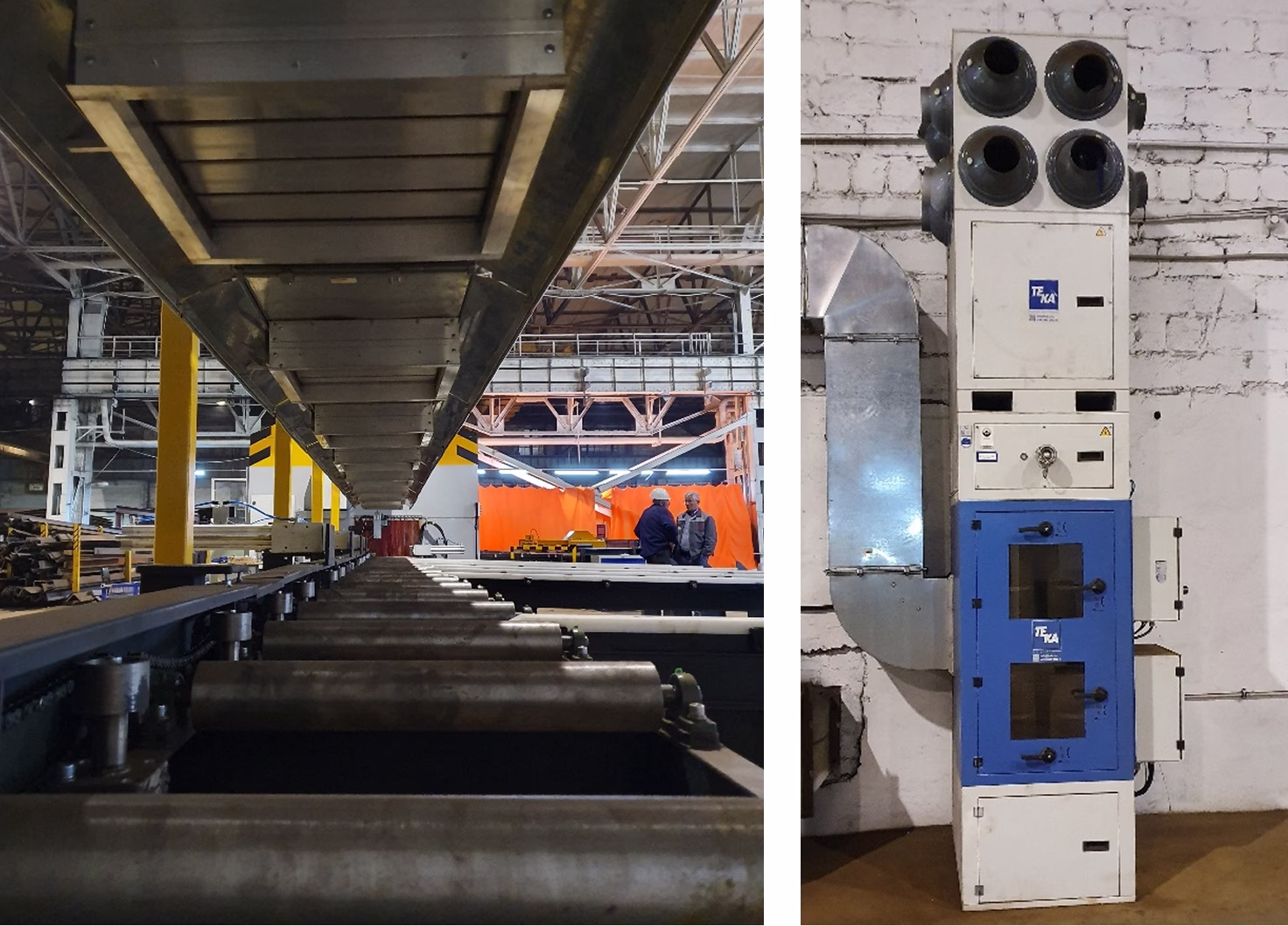 Система вентиляции в комплексе роботизированной резки строительных конструкций