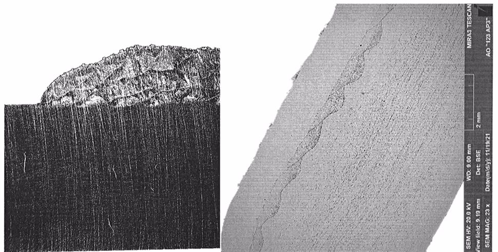 Пример лазерной наплавки. Плоскостная наплавка 2