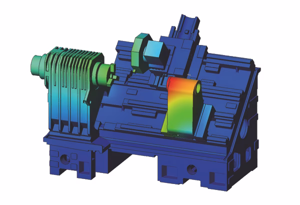 Точный анализ методом конечных элементов токарного станка с ЧПУ IRT-T5.2-500S