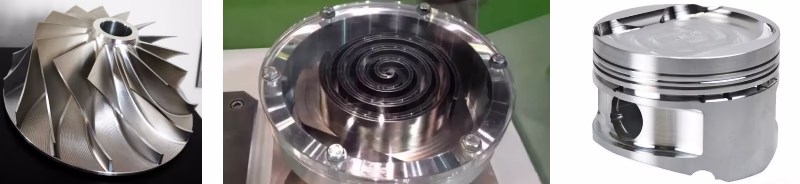 Получаемые изделия пятиосевого обрабатывающего центра IRT-KDU650V