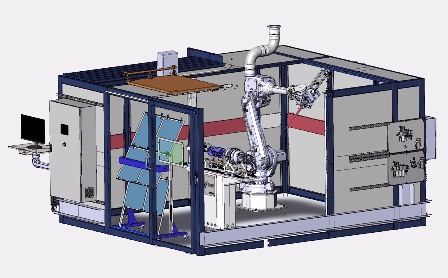 Роботизированный комплекс лазерной закалки Вид 2