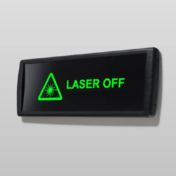 Светодиодные вывески лазерных защитных кабин