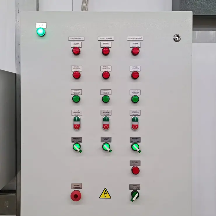 Блок управления окрасочной кабиной камер избыточного давления