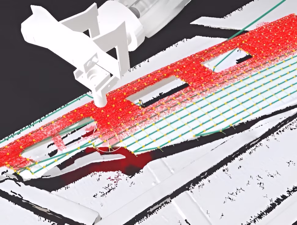 Система автоматического программирования движения сопла роботизированной системы для дробеструйного упрочнения и формообразования