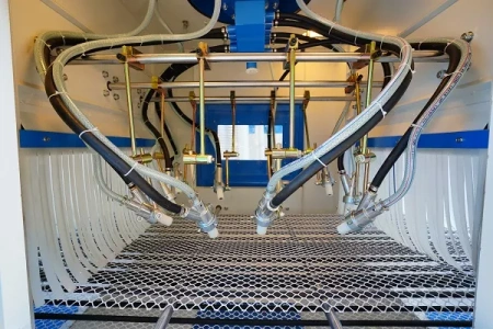 Автоматическая конвейерная система дробеструйной обработки DS-461-16-E