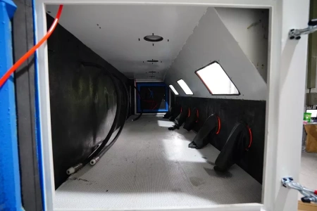 Дробеструйная камера напорная с тремя станциями DS-28-3-PT