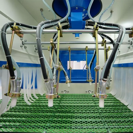 Автоматическая конвейерная система дробеструйной обработки DS-320-10-E